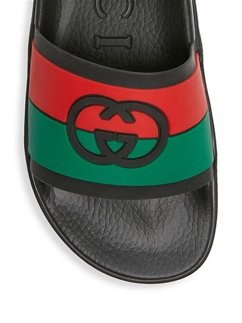 sak fifth gucci slides|Gucci interlocking slides.